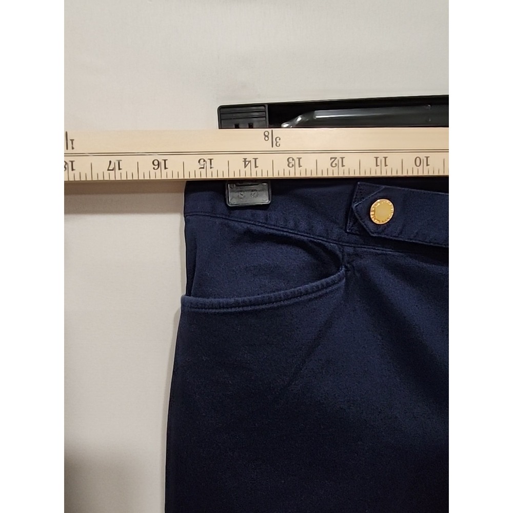 Lauren Ralph Lauren Pants Womens Size 8 Navy Blue Flare Leg Pockets 31 Inseam - Picture 8 of 9